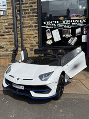 2 Seater Lamborgini 24v, Leather Seats & Rubber Tyres, Remote & Self Drive