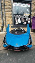 Lamborghini Sian,2 x Leather Seats - 24v - Drift Model- EVA Rubber Tyres - Parental Remote Control Sytem,