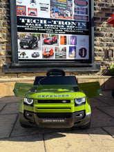 Land Rover Defender Octa 12v Kids Ride On Car with Remote in Green - Leather Seat & EVA Wheels