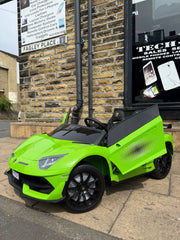 2 Seater Lamborgini 24v, Leather Seats & Rubber Tyres, Remote & Self Drive