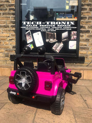 Kids ride-on Jeep Wrangler Rubicon 12v with Leather Seats and Eva Wheels