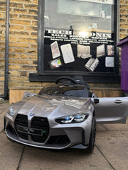 Licensed BMW THE M4 12V Kids Ride on Electric Car With Remote - Metallic Silver
