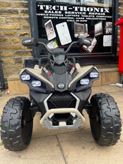New 24V Kids Ride on XXL Big Size Seat Quad Bike with Remote - Khaki