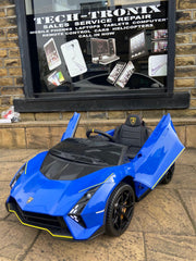 Licensed Lamborghini Autentica - 12v Kids Ride on Car with Remote
Extra Features with no extra cost (Added Free):
Leather Seats and EVA Wheels
Bluetooth Connectivity
USB/MP3 Connectivity
Built in Music Functions
Introducing the Lamborghini Autentica Kid