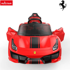Licensed Ferrari 488 Pista Spider 12V Kids Ride on Car With Remote - Red