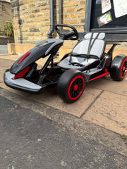 New Predatour 24v Drift Electric Kids Ride on Go Kart - Black
