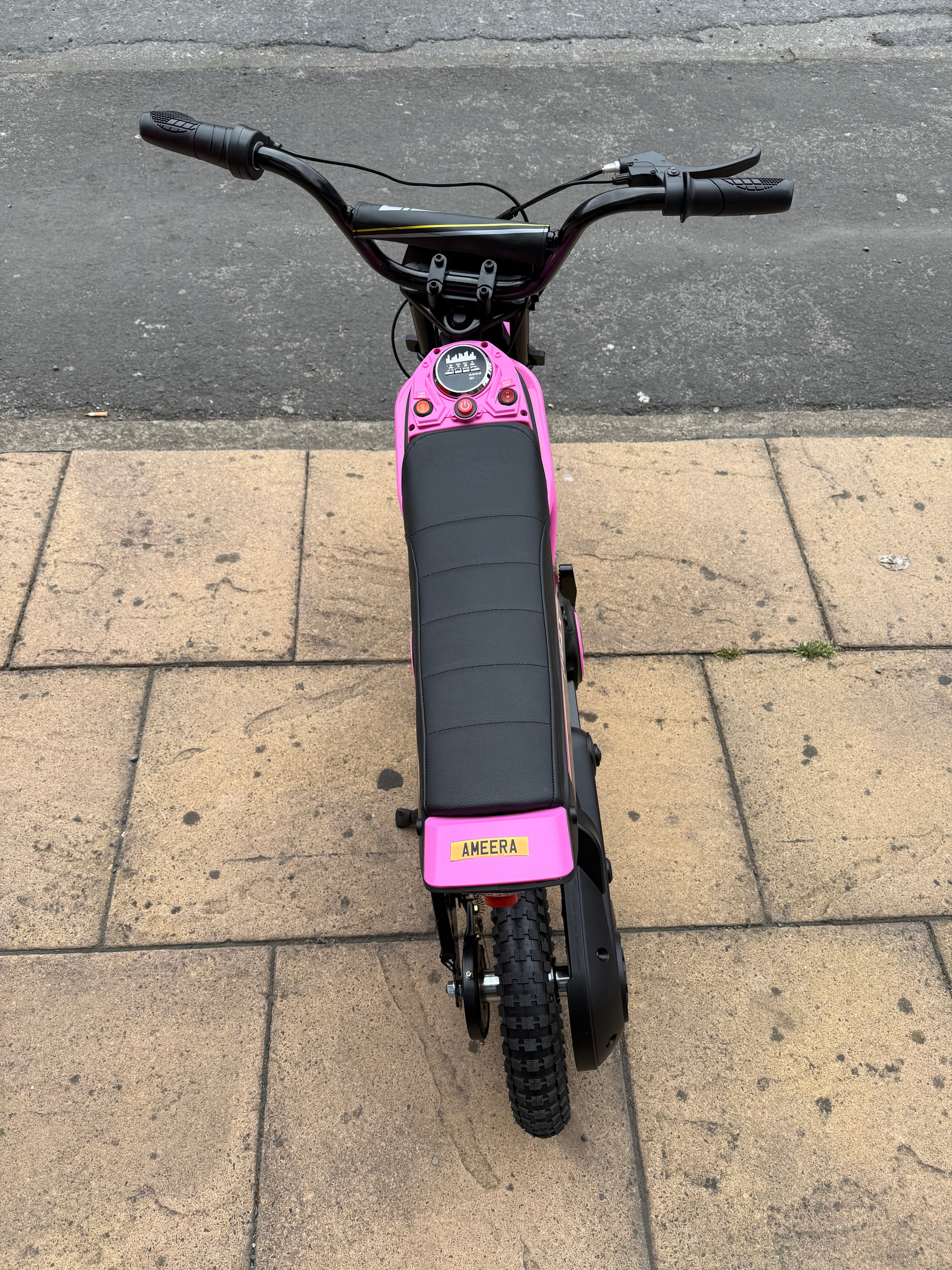 Ride on 24V Kids Electric Motorbike 350W Motors with Twist Grip Throttle -
