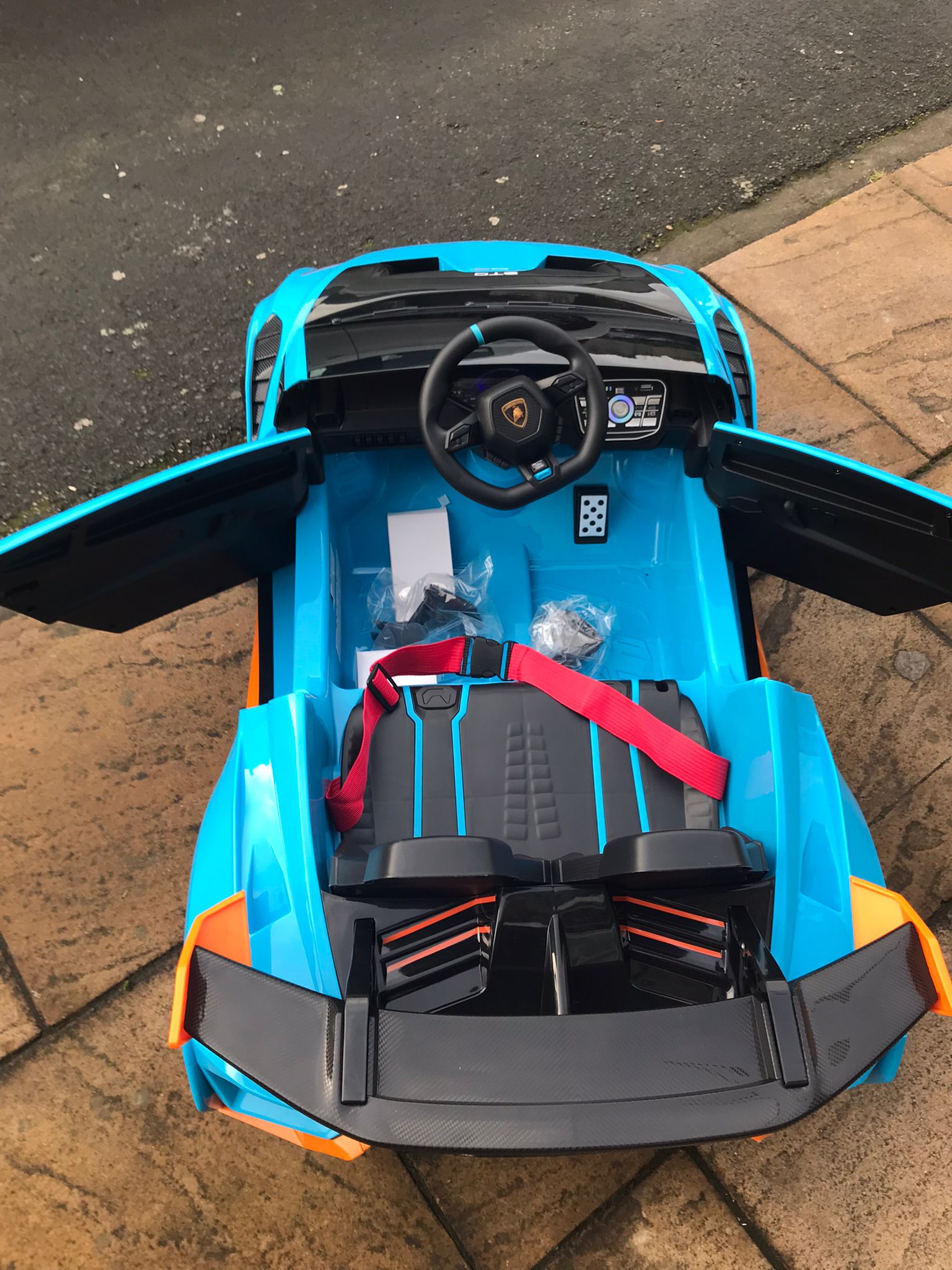 Here we have the amazing new official licensed Lamborghini Huracan STO 24v Drift Kids Ride On car with parental remote control function