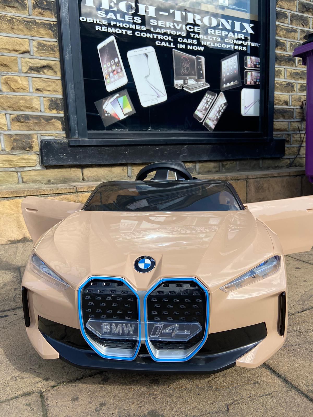 BMW i4 12v Car, Leather Seats & Rubber Tyres, Remote & Self Drive
