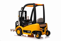 2025 Kids 12V Forklift with Remote Ride On Truck - Liftable Forks - Swivel Wheels - Yellow