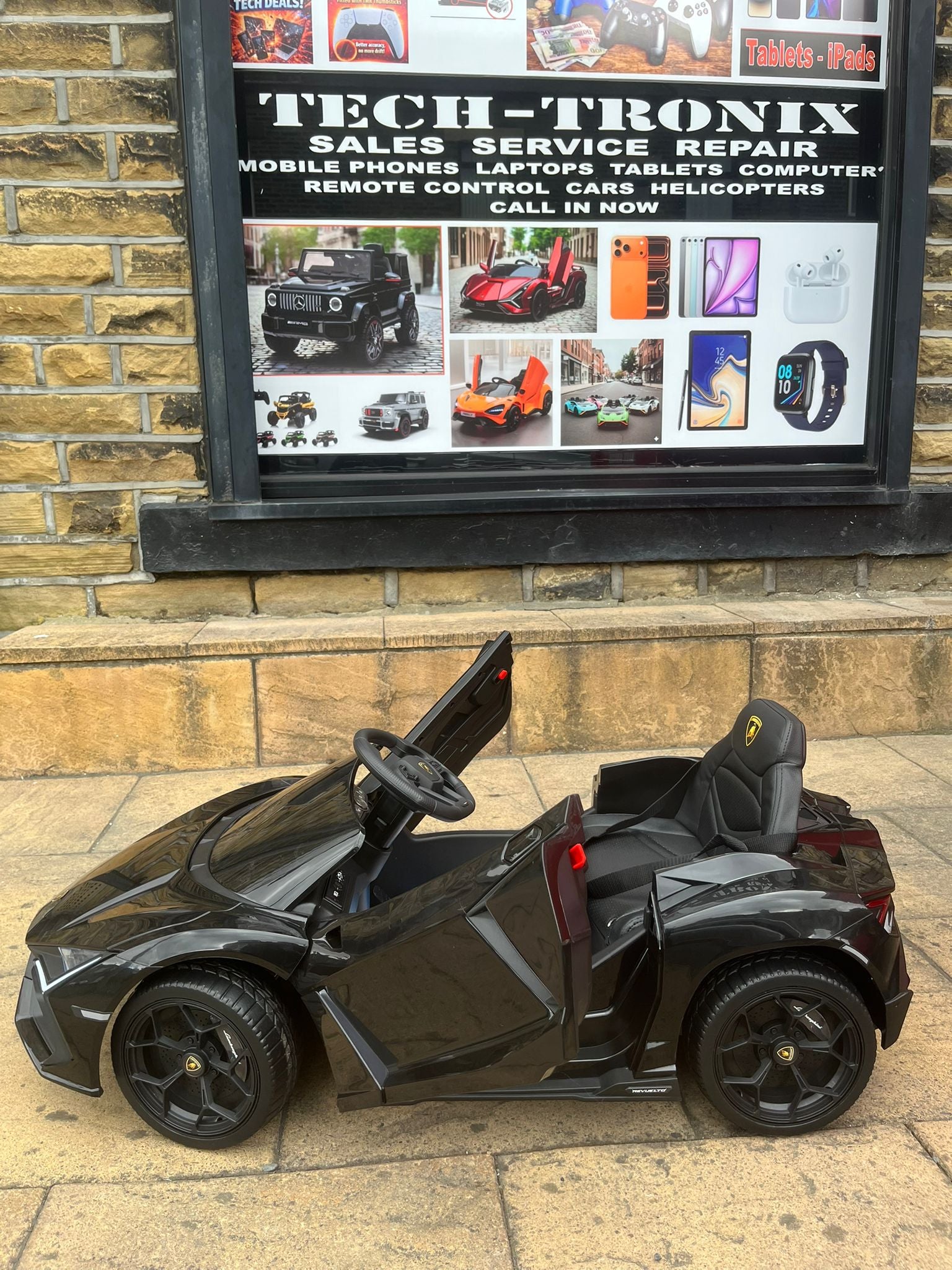 Lamborghini Ruevelto Kids Ride-On Car, Leather Seats, Rubber Tyres, Remote & Self Drive
