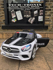 Licensed Mercedes Benz Police Kids Electric 12V Ride On Children Car, Police Siren & Lights