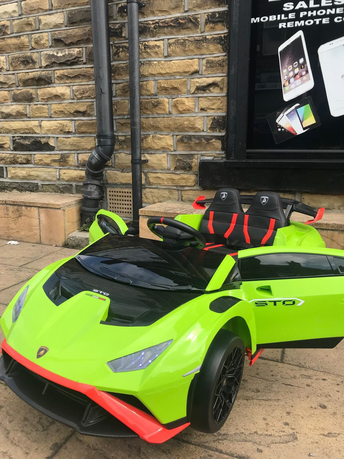 Lamborghini Huracan STO 12v Drift Kids Ride On car with parental remote control function