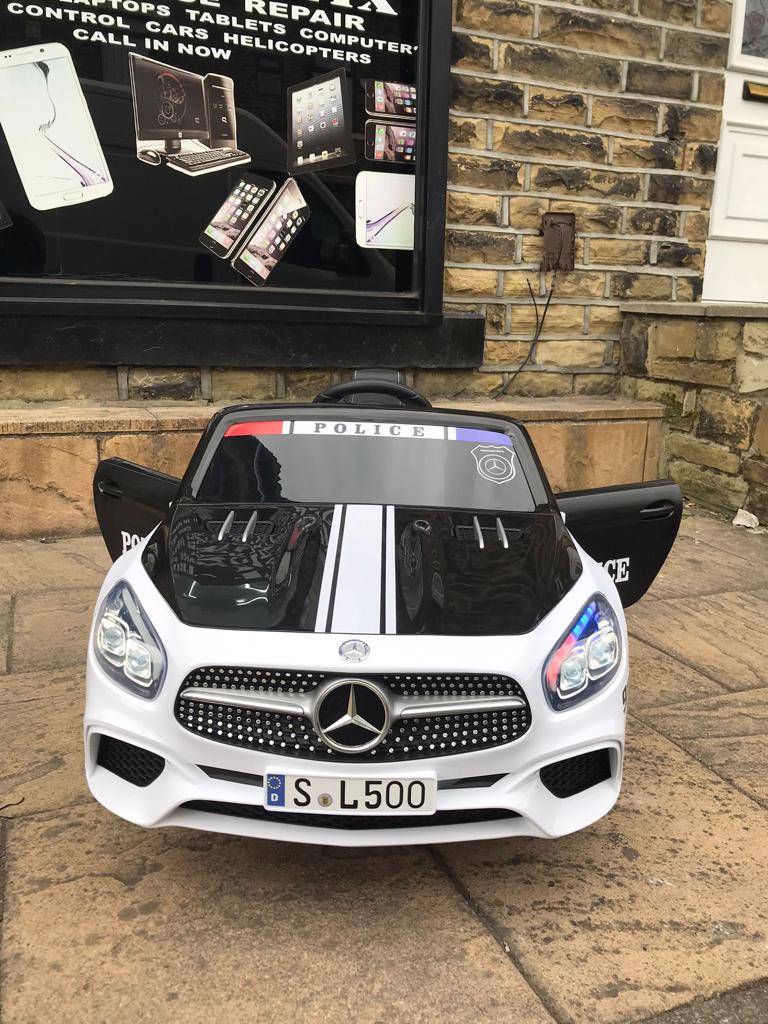 Licensed Mercedes Benz Police Kids Electric 12V Ride On Children Car, Police Siren & Lights