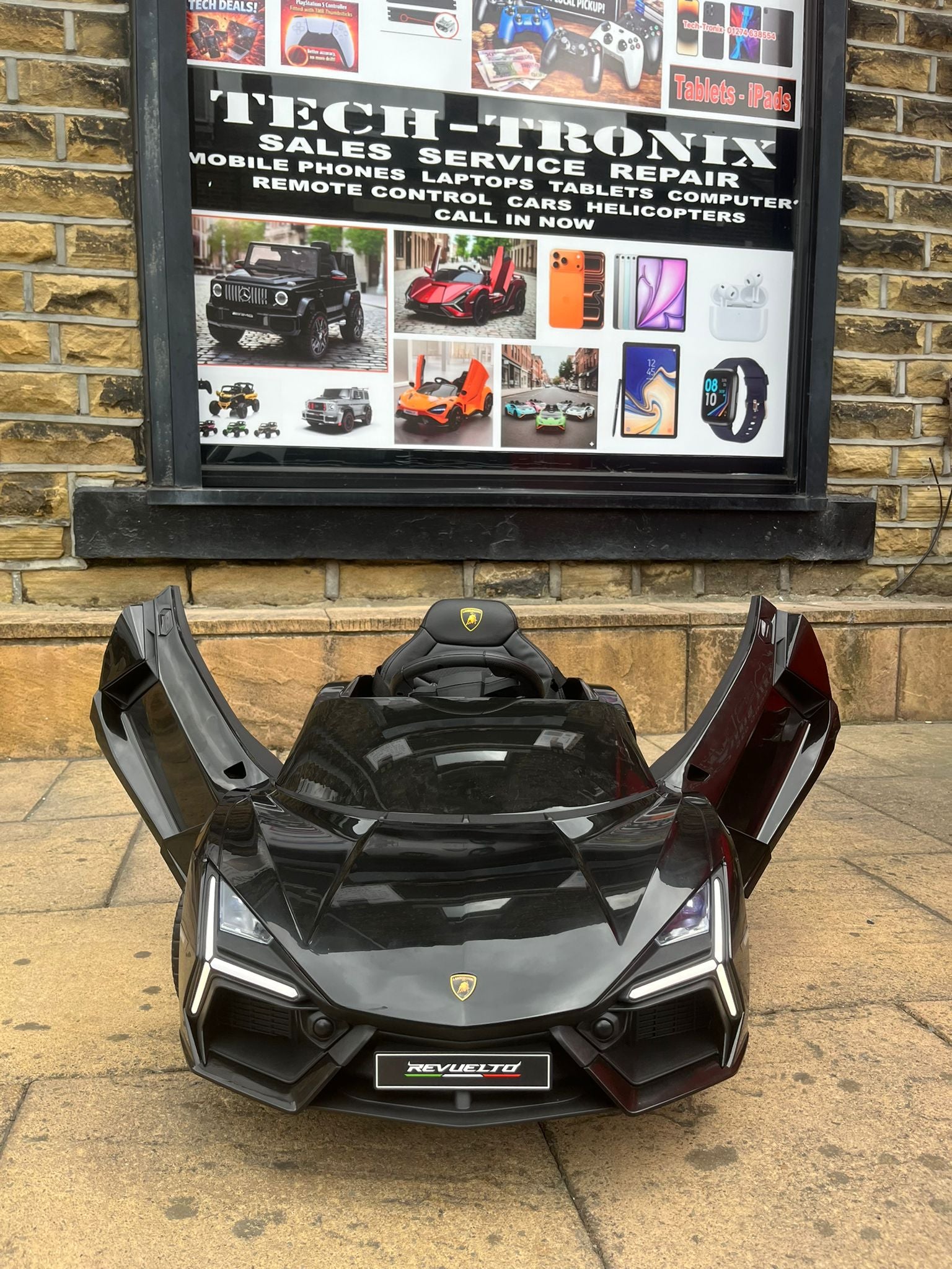 Lamborghini Ruevelto Kids Ride-On Car, Leather Seats, Rubber Tyres, Remote & Self Drive