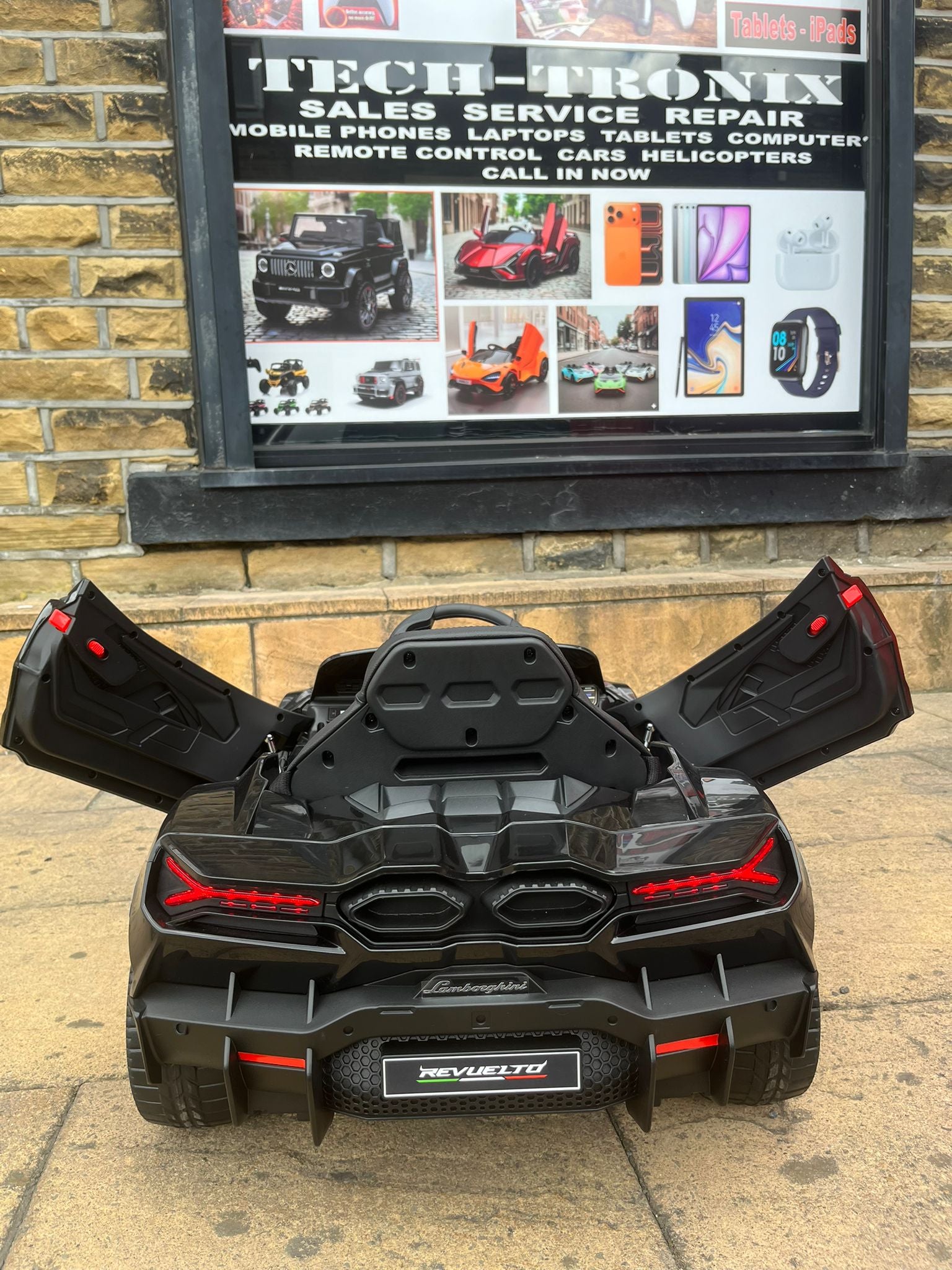 Lamborghini Ruevelto Kids Ride-On Car, Leather Seats, Rubber Tyres, Remote & Self Drive