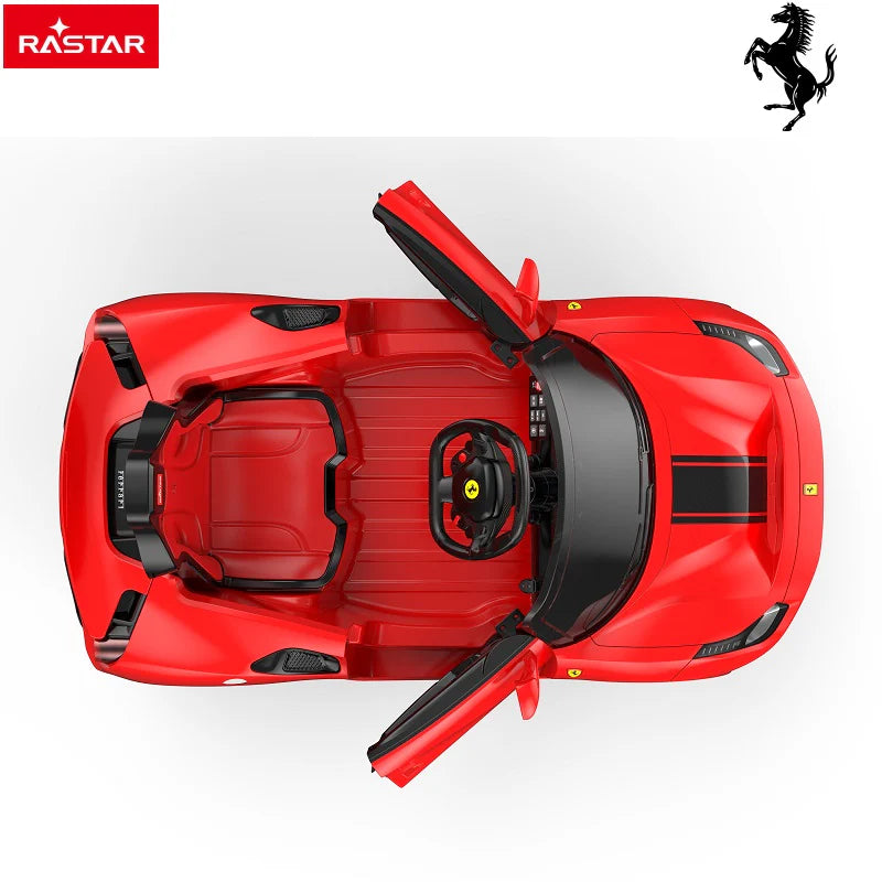 Licensed Ferrari 488 Pista Spider 12V Kids Ride on Car With Remote - Red