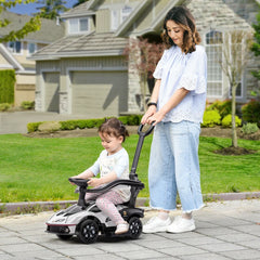 Foot to Floor Push Along Ride on with Leather Seats and EVA Noiseless Wheels Only